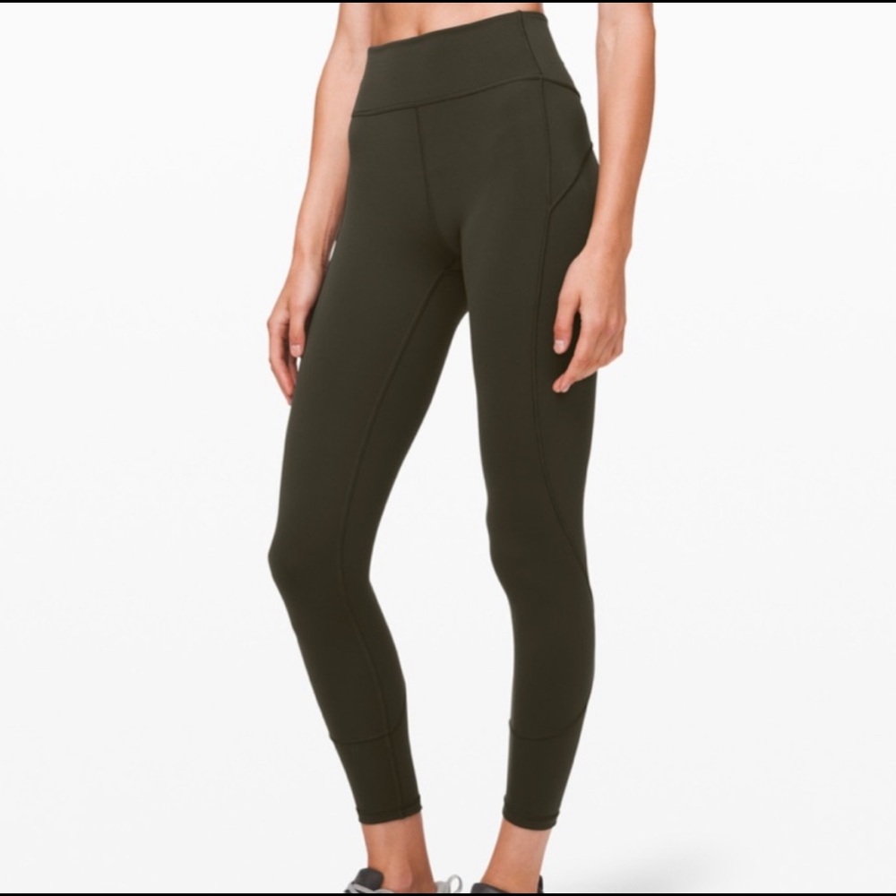Lululemon In Movement 25” 7/8 Tight in Dark Olive